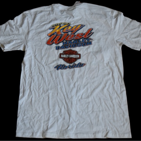 Harley-Davidson Other - Harley-Davidson White Short Sleeve Tee with Colorful Graphic Design